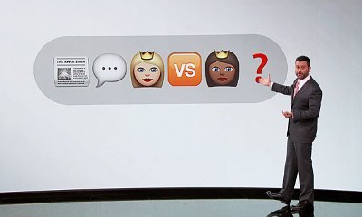 Video: Jimmy Kimmel Sums Up Miley Cyrus-Nicki Minaj VMAs Feud With Emojis