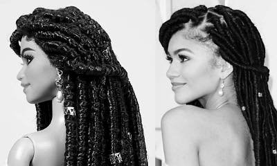 Zendaya Poses With Her Look-Alike Barbie Doll