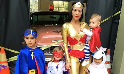 Kourtney Kardashian and Her Kids Dress Up as Superheroes for Halloween