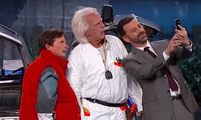 Michael J. Fox and Christopher Lloyd Travel 'Back to the Future' on 'Jimmy Kimmel Live!'