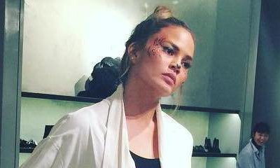 OMG! Chrissy Teigen Forgot to Remove 'Cat' Face Painting While Going Shopping