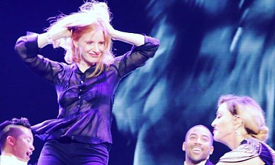 Jessica Chastain Spanks Madonna on Stage During Prague Concert