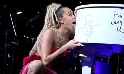 Miley Cyrus Licks Piano at LGBT Center's Vanguard Awards Gala