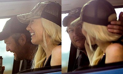 Blake Shelton and Gwen Stefani Get Affectionate in Car. See the Pics