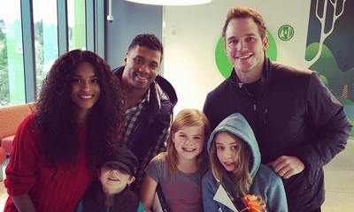 Chris Pratt Visit Seattle Children's Hospital With Russell Wilson and Ciara