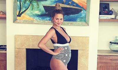 Chrissy Teigen Jokes About Her Baby Name After Flaunting 'Armpit Fat' in One-Piece Swimsuit