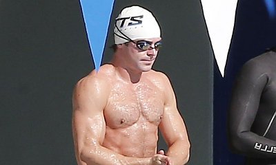 Zac Efron Goes Shirtless, Flaunts Bulging Biceps During Swimming Lesson for 'Baywatch' Role