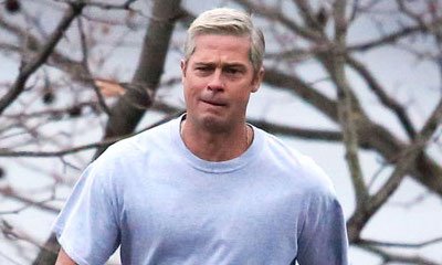 Check Out Brad Pitts Bizarrely Flawless Look On Set Of