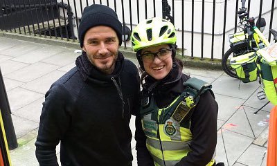 David Beckham Treats Paramedic and Injured Elderly to Hot Drinks