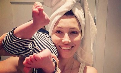 Jessica Biel Shares Rare Photo With Baby Silas, Reveals Their Morning Rush