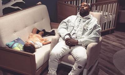 See Pic of Kanye West and North Falling Asleep While Shopping With Kim Kardashian