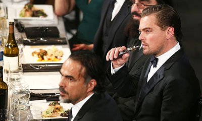 Leonardo DiCaprio Uses Vape Pen at SAG Awards 2016