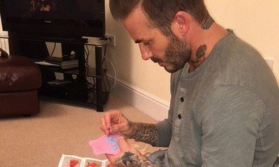 Dad Goal! David Beckham Stitching Dress for Harper's Doll