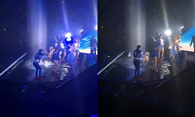 Shirtless Justin Bieber Took a Hard Fall on Stage