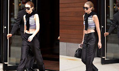 Gigi Hadid Shows Off Super-Flat Stomach in Crop Top