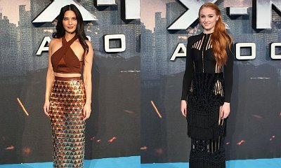 Olivia Munn, Sophie Turner Stun in Sheer Outfits at 'X-Men: Apocalypse' London Premiere