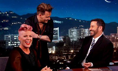 Take a Look at Pink's Awkward Reaction When Her Celebrity Crush Johnny Depp Surprises Her