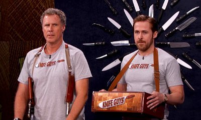 Watch Will Ferrell and Ryan Gosling Interrupt Jimmy Kimmel's Monologue to Sell Their Knives