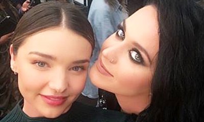 Katy Perry Bonds With Orlando Bloom's Ex-Wife Miranda Kerr at Moschino Show
