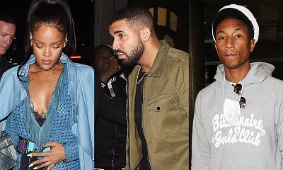 New Collaboration? Rihanna, Drake and Pharrell Hit Recording Studio Together in London