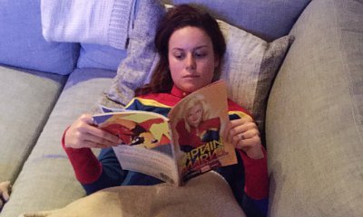 Brie Larson Reads 'Captain Marvel' Comic in Costume to Prepare for the Role