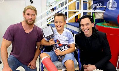 Chris Hemsworth and Tom Hiddleston Bring Thor and Loki to Children Hospital in Australia