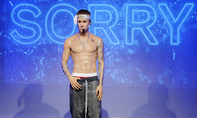 Justin Bieber Gets Wet, Shirtless Wax Figure at Madame Tussauds London