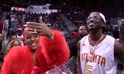 Gucci Mane Proposes to Longtime Girlfriend Keyshia Ka'oir at Hawks Game