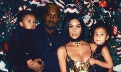 Kanye West and Kim Kardashian Share Family Christmas Portrait