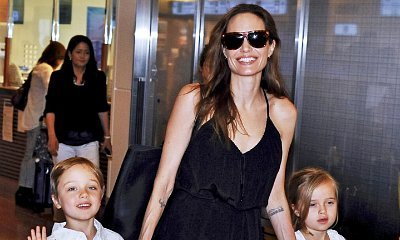 Angelina Jolie Takes Her Kids for an Ice-Cream Treat Following Ski Session in Colorado