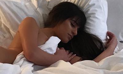 Lea Michele Flashes Bare Butt While Posing Naked in Bed