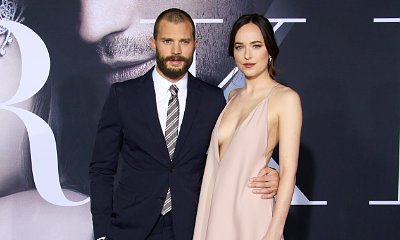 Dakota Johnson Gets Sultry as Jamie Dornan Goes Bald at 'Fifty Shades Darker' Premiere