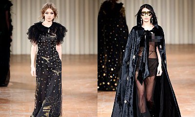 Gigi and Bella Hadid Go Vampy for Milan Fashion Week