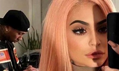 Kylie Jenner Dons Peach Wig, Fuels Boob Job Rumors With Nude and Sheer Outfits