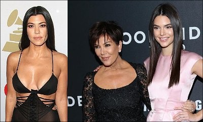 Kourtney Kardashian Ditches Her Bra on Lunch Date With Kris and Kendall Jenner