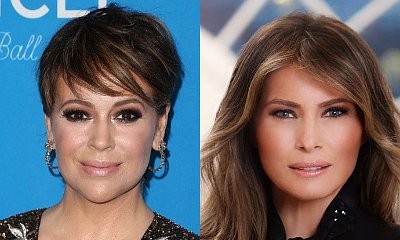 Alyssa Milano Criticizes Melania Trump's Expensive Rings in First Official Portrait