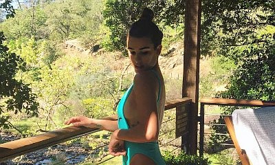Lea Michele Flashes Major Sideboob and Derriere in Revealing Swimsuit - See the Pic