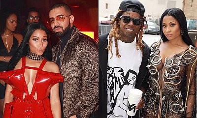 Nicki Minaj Cozies Up to Drake and Lil Wayne in New Set Photos of 'No Frauds' Video