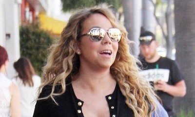 Mariah Carey Flashes Her Bra in Eye-Catching Sheer Top in Barcelona