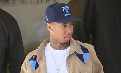 Tyga Spotted With Hot Blonde at LAX