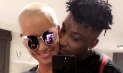 Amber Rose Passionately Kisses Beau 21 Savage in New Racy Instagram Video