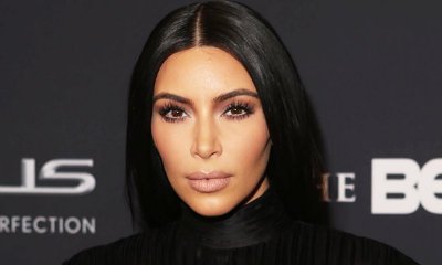 Kim Kardashian Flashes Nipples in Flimsy Top as She Steps Out Braless