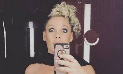 Pink Bares Her Abs While Pumping Breast Milk
