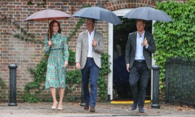 Prince William, Prince Harry and Kate Middleton Visit White Garden to Pay Tribute to Princess Diana