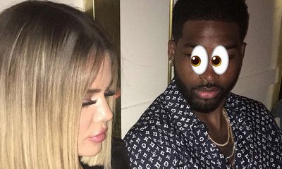 Tristan Thompson Caught Staring at Khloe Kardashian's Cleavage