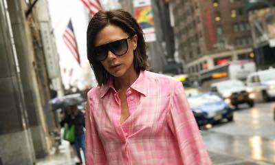 Victoria Beckham Rocks Chic Sleepwear Look as She Wanders Around NYC in Pajamas