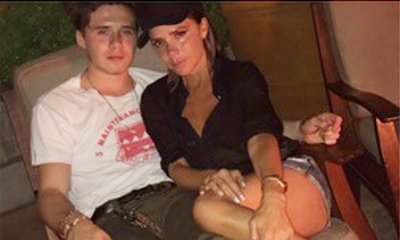 Pic: Victoria Beckham Tears Up Sending Son Brooklyn to College