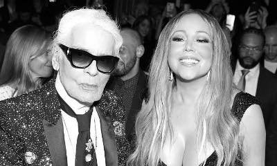 Mariah Carey Stumbles Into Karl Lagerfeld's Party With Breezy Hair