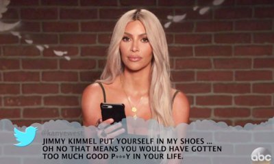 Watch Kim Kardashian Read Kanye West's Mean Tweet for Jimmy Kimmel on 'Live!'