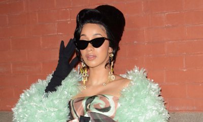 Cardi B Covers Midsection at NYFW Amid Pregnancy Rumors